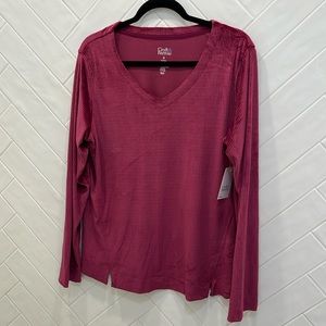 Croft and Barrow sleepwear top, velvet, stretchy, pink